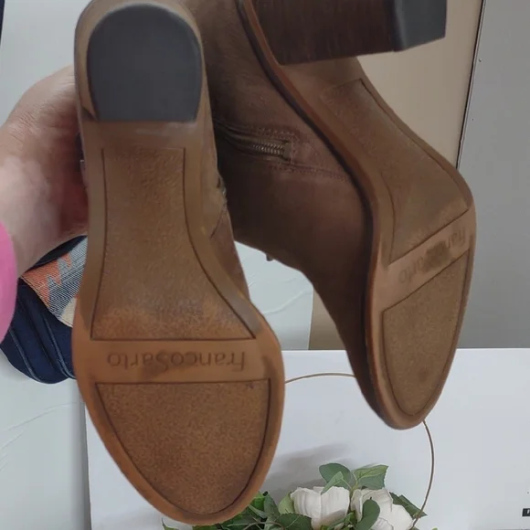 Franco Sarto Brown Lace Up Boots - Picture 7 of 8